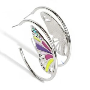 Colorful Butterfly Hoop Earrings